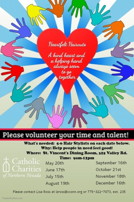 Hair Stylists and hair products needed for our Heartfelt Haircuts program